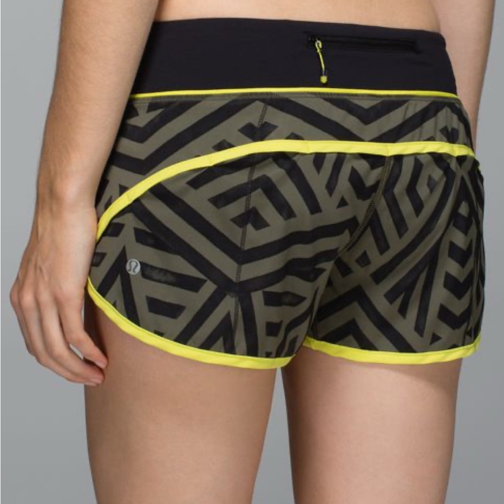 Lululemon Speed Shorts Chevron Shuffle-4 way stretch size 8